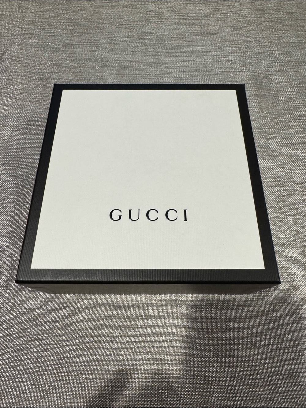 Gucci White Box with Black Trim and Logo